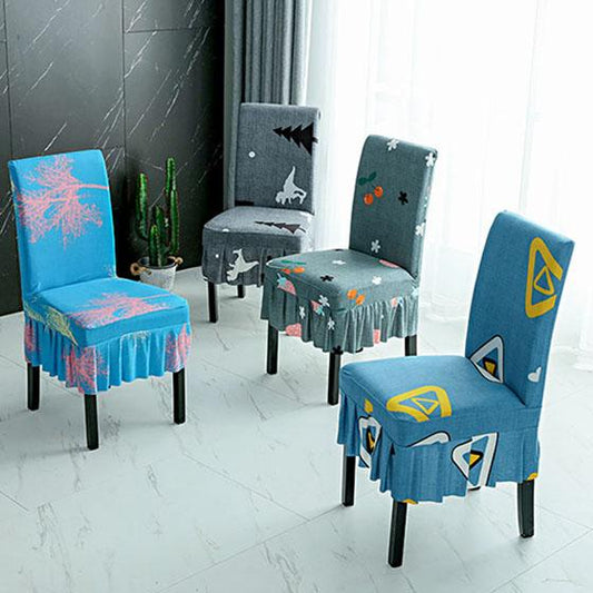 2/4/6Pcs Stretchable Dining Chair Cover Spandex Elastic Pastoral Modern Slipcovers Furniture Cover for Kitchen Wedding
