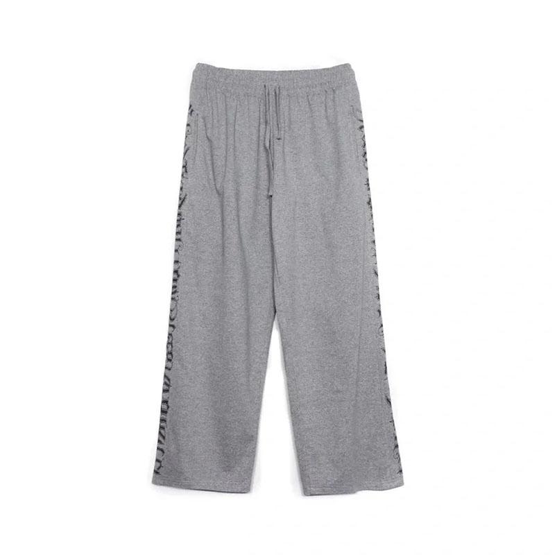 INS Harajuku Style Letter Print Wide-leg Straight Pants Women's Spring and Summer Loose Casual Sports Pants Hip-hop Lazy Style Couple Trousers