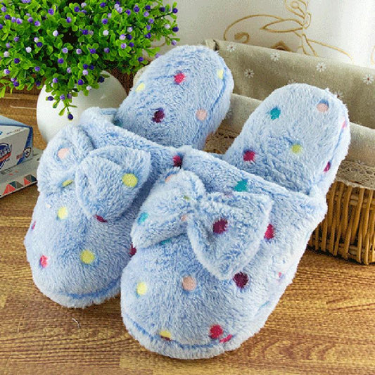 Autumn and Winter Pure Cotton Slippers Indoor Non-slip Soft-soled Shoes Warm Simple Plush Cotton Shoes