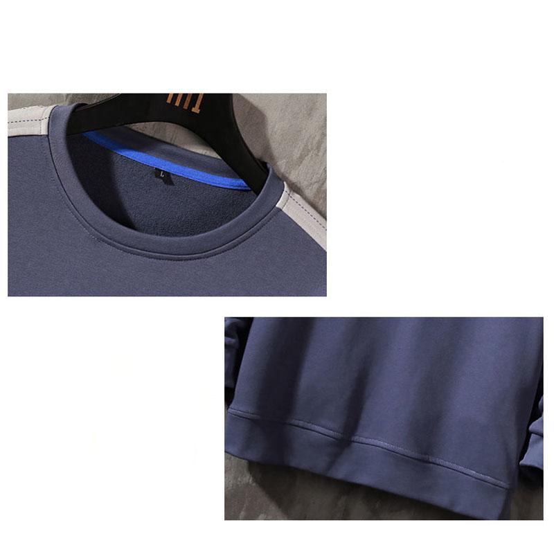 Spring and Autumn Men's Plus Size Fat Round Collar Loose Extra Large Long Sleeve Printed Versatile Sweater