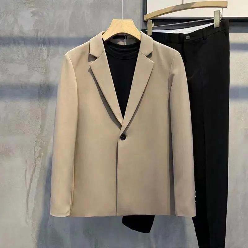 Jacket Men's Spring and Autumn New Light Mature Style Men's Single-breasted Small Suit Single Western Casual Suit Men