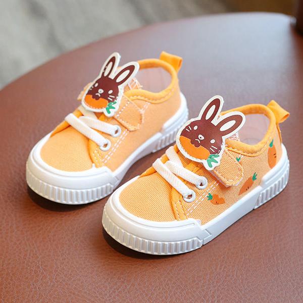 Children's Canvas Flat Shoes In Spring and Summer Kid's Light Cartoon Shoes Breathable Soft Sole Antiskid Casual Shoes