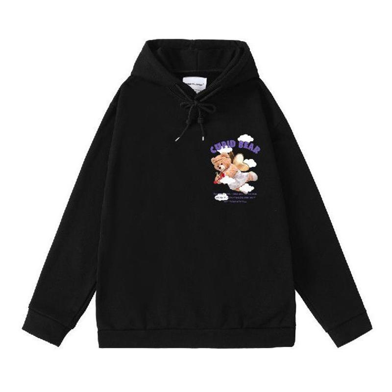 Spring and Autumn Long Sleeve Hooded Printed Sweater Girl Student Couple Loose Large Size Jacket