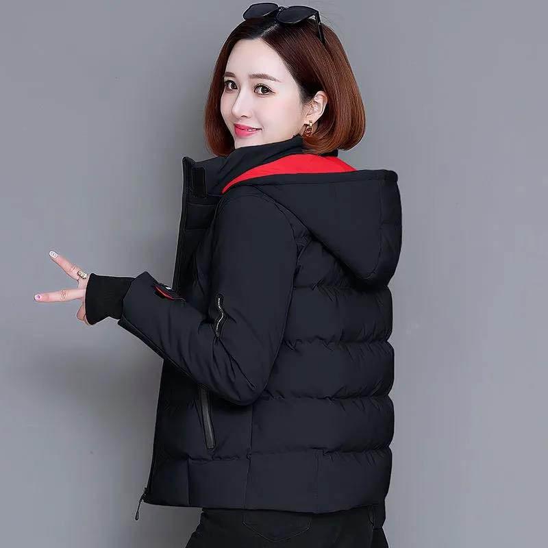 Winter Thick Short Down Coat Women Loose Hooded Plus Size Slim Coat Women