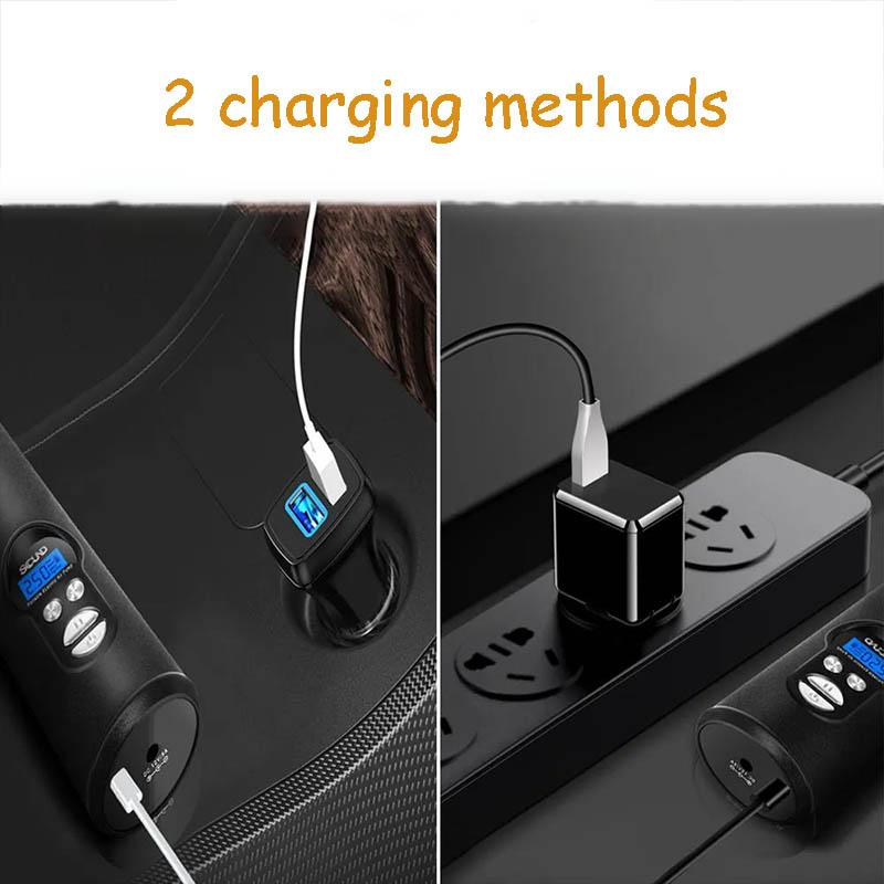 Car Car Air Pump Home Wireless Portable Mini 12V Tire Air Pump Inflator with Digital Display Screen Preset Tire Pressure