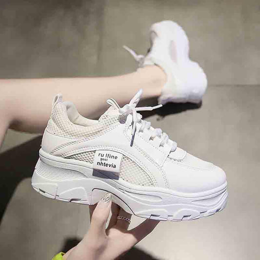 BrandPlus Size 35-40 Summer Women Mesh Sneakers Girls Breathable Deodorant Running Basketball Shoes Shockproof Non-slip Ins Shoes