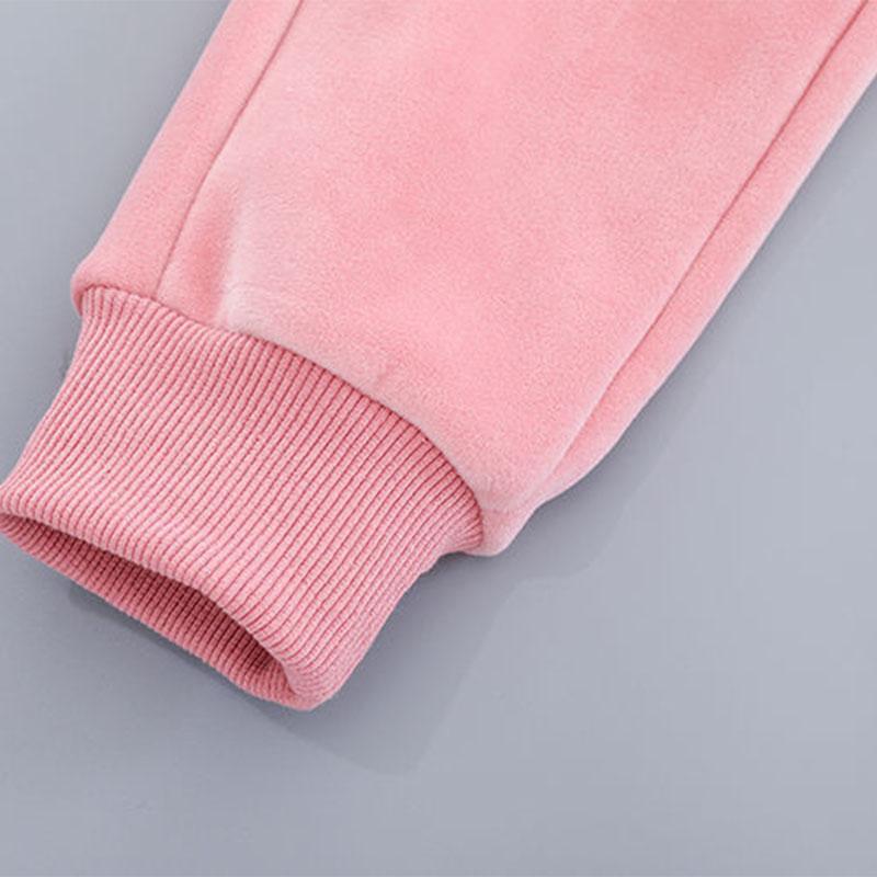 Sweater Two-piece Children's Clothing Girls Autumn Gold Velvet Sports Suit Korean Baby Foreign Style