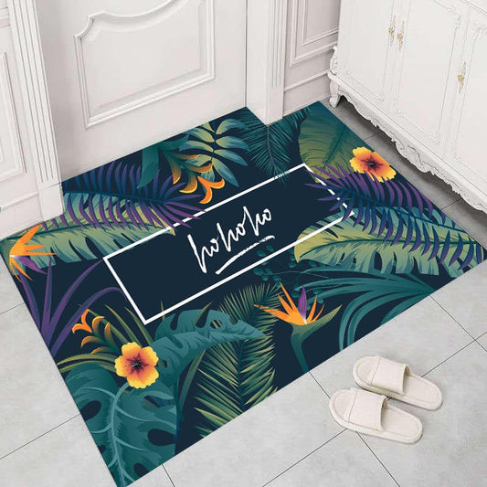 European Style Retro Floor Mats Entrance Door Entrance Living Room Dining Kitchen Non-slip Absorbent Floor Mats Custom Carpet