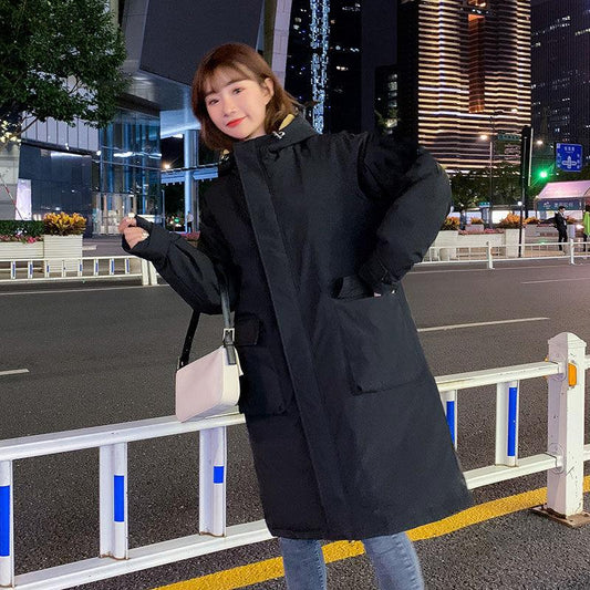 Padded Jacket Women's Autumn and Winter Jacket Korean Board Loose Long Padded Jacket Thick Padded Jacket