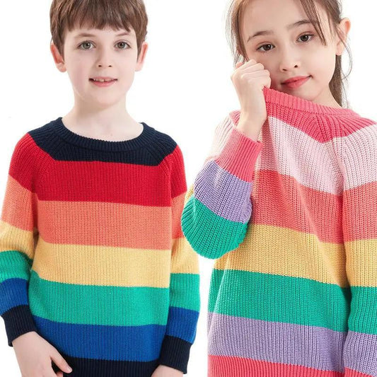 Children's Sweaters Girls' Knitted Bottoming Shirts Boys' Autumn Sweaters Spring and Autumn Children's and Girls