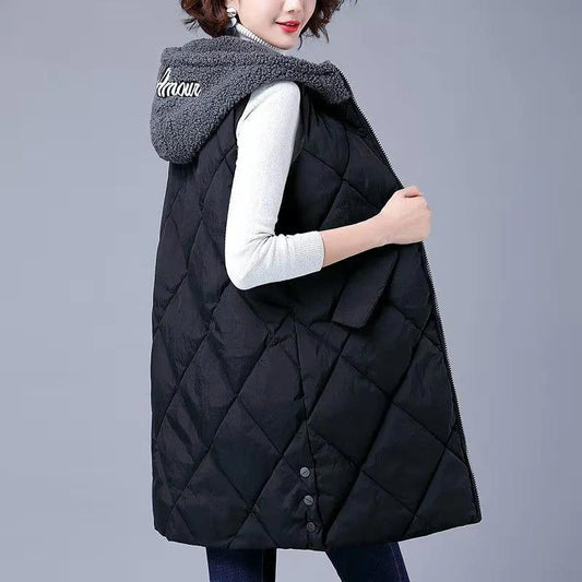 Women's Winterized Vest Winter Loose Fashion Plus Size Thermal Padded Jacket