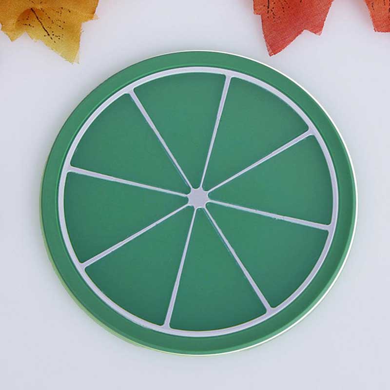 3pcs/5pcs/7pcs Simple Creative Coaster Colorful Jelly Color Fruit Shape Anti-scalding Non-slip Silicone Heat Insulation Pad Water Coaster