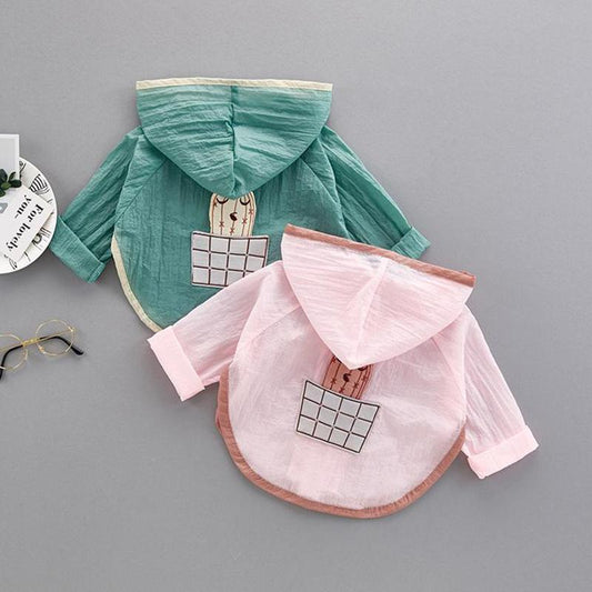 Children's Thin Sunscreen Clothing Summer Cardigan Coat Clothing Ventilation Air Conditioning Shirt Anti mosquito and Insect proof Top