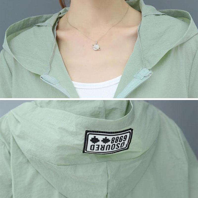 M-4XL Women Sun Protection Coat Waterproof Hooded Jacket UV Protection Thin Windbreaker Soft Casual Top Regular
