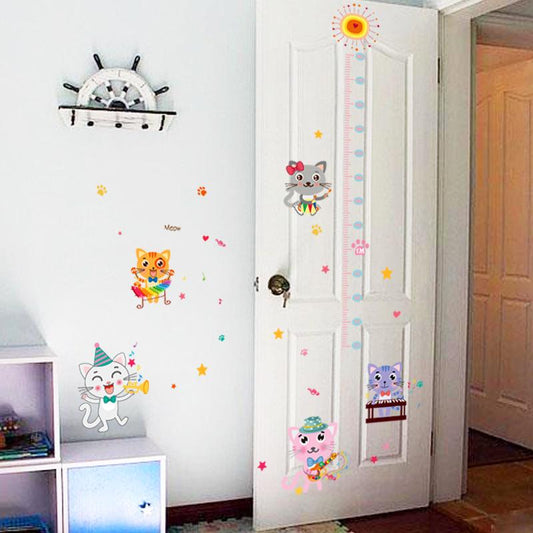 Cute cartoon animal height stickers wall stickers bedroom corner decoration painting PVC removable
