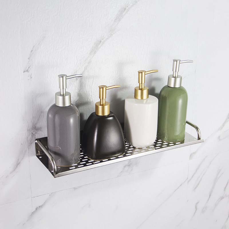 Stainless Steel Bathroom Storage Shelf Punch-Free Kitchen Bathroom Toilet Wall Hanging Storage Rack