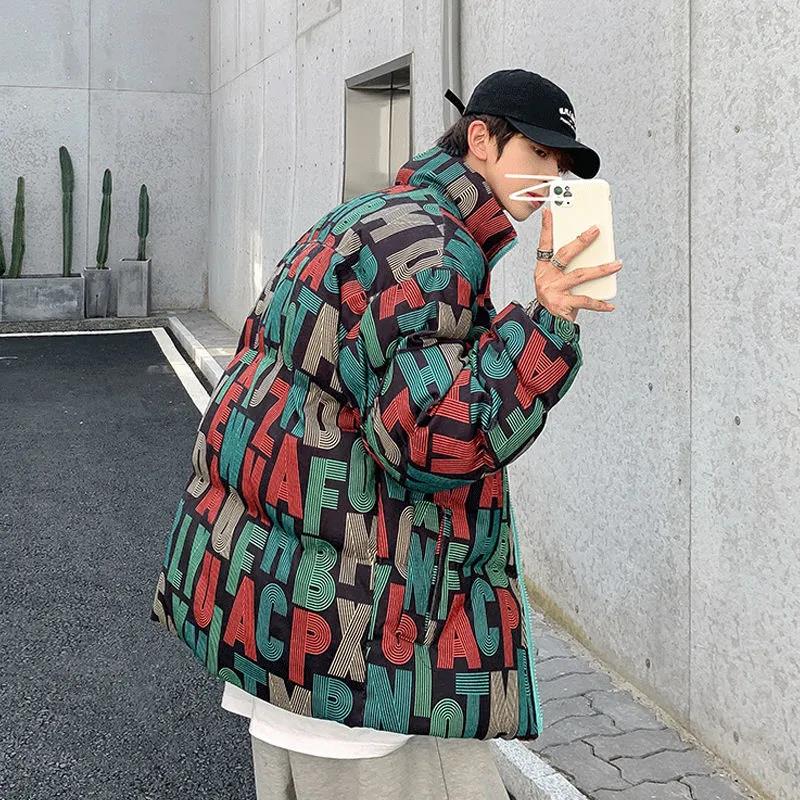Winter Men's and Women's Cotton-padded Jackets, Warmth Cotton-padded Jackets Trendy Brand Jackets Warm Lovers Bread Clothes