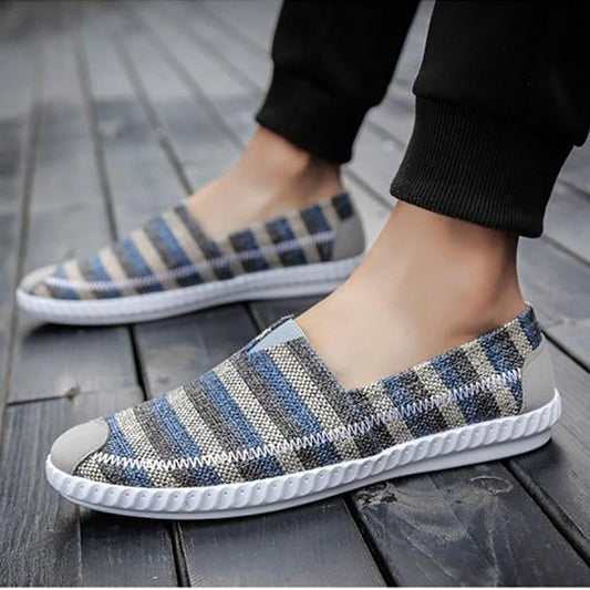 Breathable Linen Casual Men's Shoes Old Beijing Cloth Shoes Canvas Summer Leisure Flat Fisherman Driving Shoes Wicking