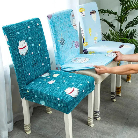 Chair Cover Universal Backrest Cover Stool Seat Fabric Household Elastic One-piece Dining Chair Cover