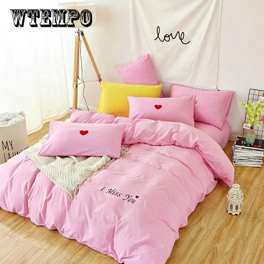 Autumn and Winter Bedding Bedding 1.5 Meters Quilt 4 Sets of Simple Grinding Four-piece Set