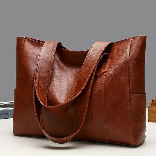 Leather Texture Ladies Bag Fashion Trend All-match Handbag Elegant Shoulder Simple Shopping Bag