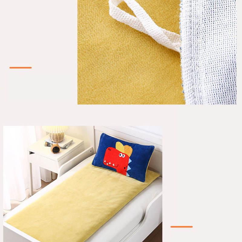 Fall/Winter Double-sided Milk Velvet Three-piece Quilt for Kindergarten Children's Nap Quilt Plus Velvet Thick Quilt Cover Removable and Washable