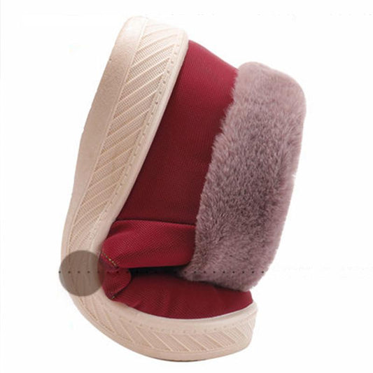 Winter Bag Root Cotton Slippers for Girls Warm and Waterproof Men's Slippers for Home Furry Slippers Plus Velvet Thickening