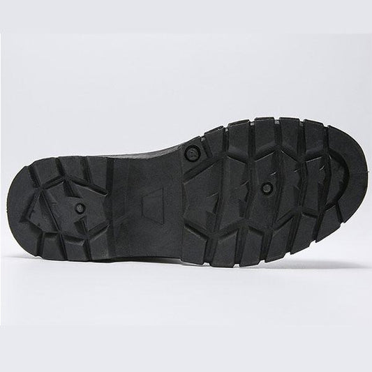 Autumn and Winter Men's High-top Boots Plus Velvet Warm Tooling Boots Outdoor Waterproof Anti-ski Leather Boots Men's Martin Boots