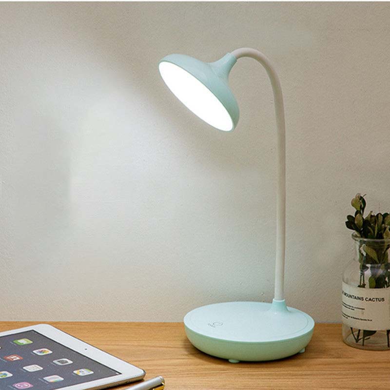 LED Three-speed Touch Dimming Reading Desk Lamp USB Charging Plug-in Energy-saving Eye Protection Learning Desktop Small Desk Lamp