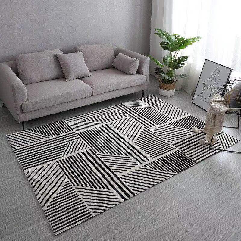 Nordic Light Luxury Carpet Living Room Sofa Coffee Table Cushion Modern Minimalist Geometric Home Bedroom Bedside Carpet