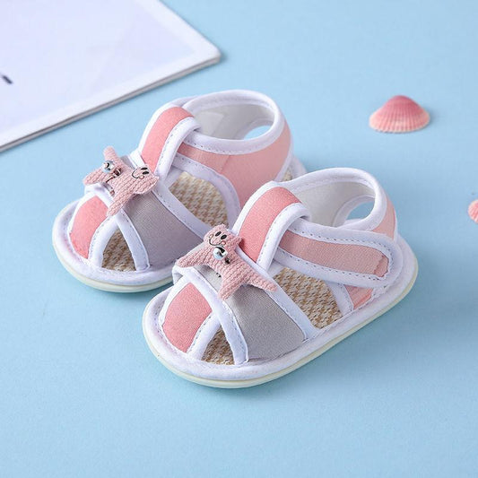 Baby Toddler Shoes Baby Shoes Soft Bottom Non-slip Velcro Cloth Sandals Summer