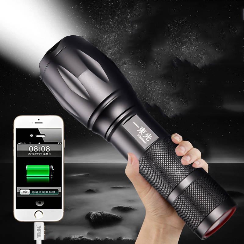 Super Bright Led flashlight led torch T6 Power Tips Zoomable Bicycle Light 18650 Rechargeable