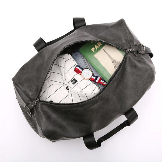 Large capacity Multi-Layer Convertible Travel Bag Shoulder Luggage Bags Leather Handbag for Men