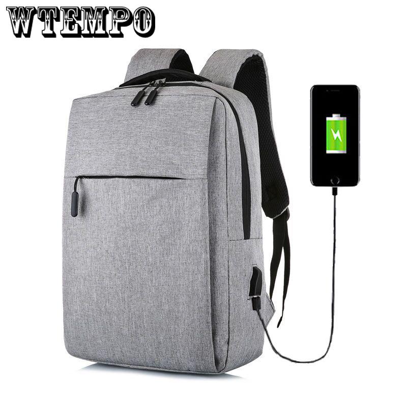 Business Backpack Men Laptop Backpacks Waterproof Male Bags USB Charging Back Pack Notebook Black