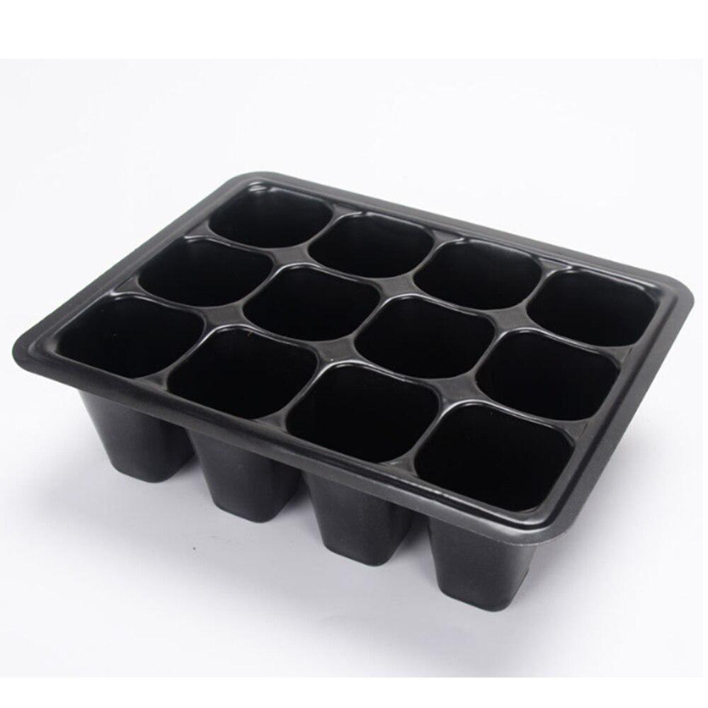 6/12 Plastic Nursery Pot Planter Seed Tray Kit Plant Germination with Cover