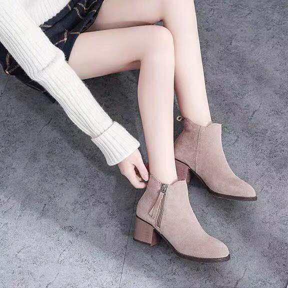 Chelsea Boots Cow Suede Women Ankle Boots High Quality Platform Nubuck Leather Boots