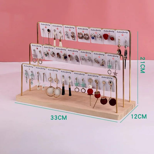 Iron Earrings Display Stand Home Earrings Can Hang Cardboard Jewelry Stand Earrings Ear Clips Live Display Shelf