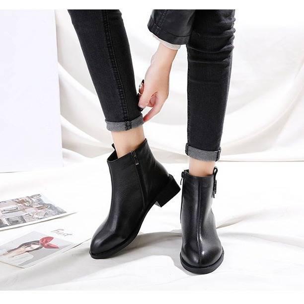 Fashion Patent Leather Ankle Boots Thick Heel Chelsea Boots Elastic Fabric Women Boots Ladies Shoes