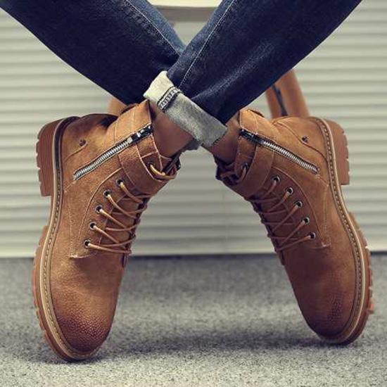 Martin Boots Men's Desert Boots Motorcycle Boots Men's Boots Men's High Top Shoes Fashion Boots