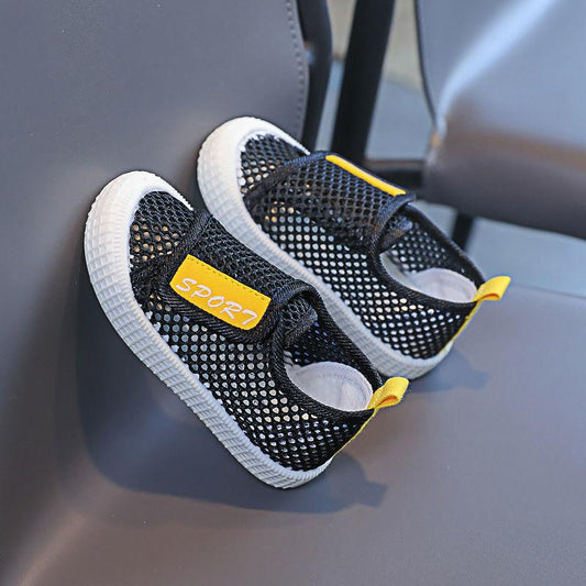 Children's Summer Hollow Mesh Shoes Baby Canvas Shoes Soft-soled Indoor Shoes White Shoes Children's Canvas Shoes