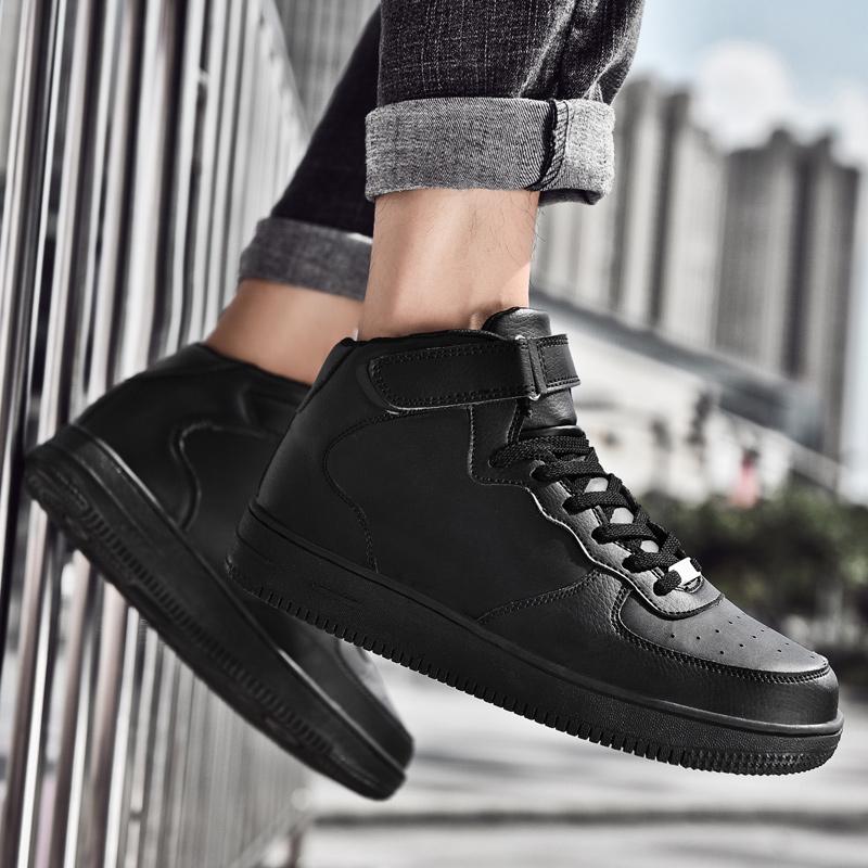 Fashion Shoes Men Sneakers Men Boots Hip Hop Leather Casual Shoes White Gym Shoes