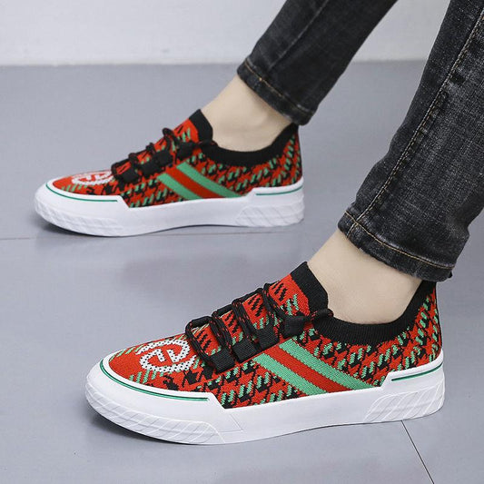 Net Shoes Women Spring Summer Breathable All-match One-step Soft-soled Fly Woven Mesh Lazy Sneakers