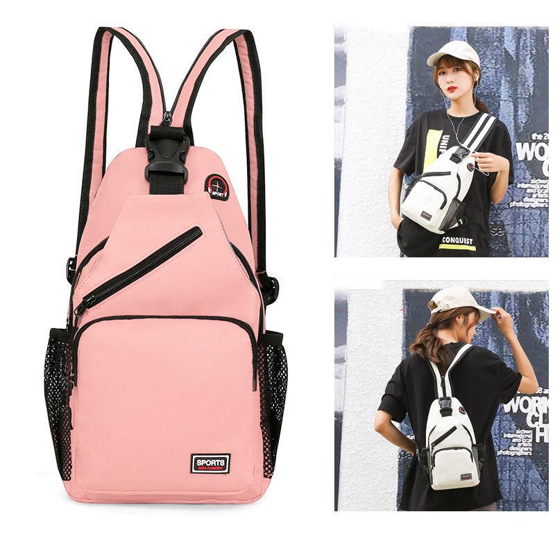 Fashion Ladies Cross-body Chest Bag Backpack Dual-use Large-capacity Male Trendy Brand Korean Version of The Wild Chest Bag Student Shoulder Bag