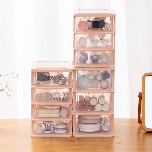Capacity Cosmetic Storage Box Make Load Organizer Jewellery Nails Make Container Desktop Miscellaneous Storage Box