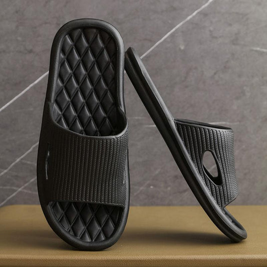 Home Slippers Summer Floor Skid Proof Floor Slippers Indoor Family Solid Color Flat Bathroom Slippers Bathroom Sandal Women