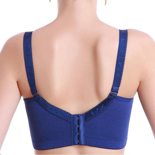 Non-wire Bra Thin Section Breast-receiving Underwear Women's Large Size Big Breasts Small Gather Bra Tube Top Anti-glare Sexy and Elegant