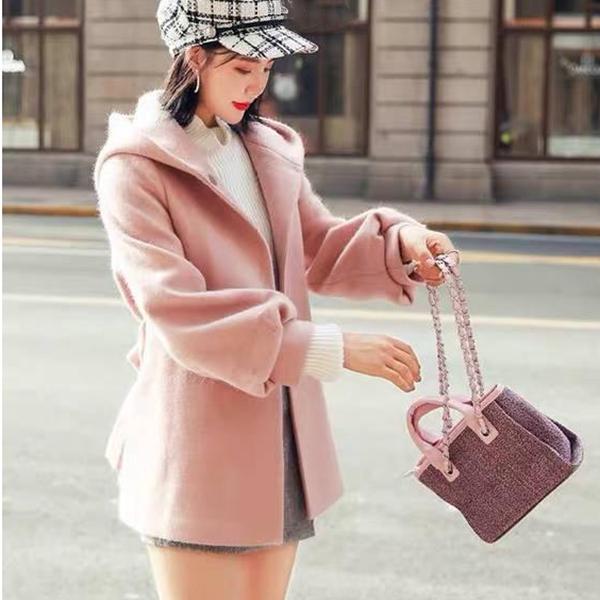 Autumn and Winter Mid-length Style Hooded Sweater Loose Cardigan Thick Long Sleeve Coat Fashion
