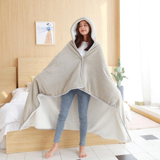 The Blanket Is Thickened In The Winter Single Blanket Napping Blanket Flannel Blanket R Artificial Lamb Wool Shawl Cloak Warm and Soft