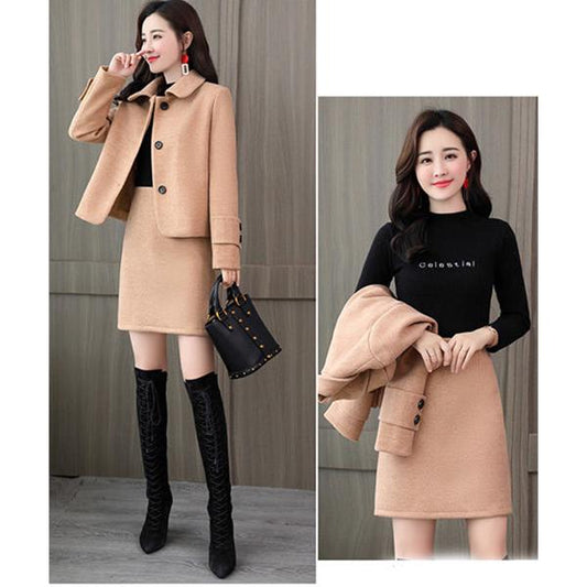 Fashion All-match Knit Jacket Autumn and Winter Korean Fashion All-match Imitation Mink Velvet Ladies Cardigan Jacket