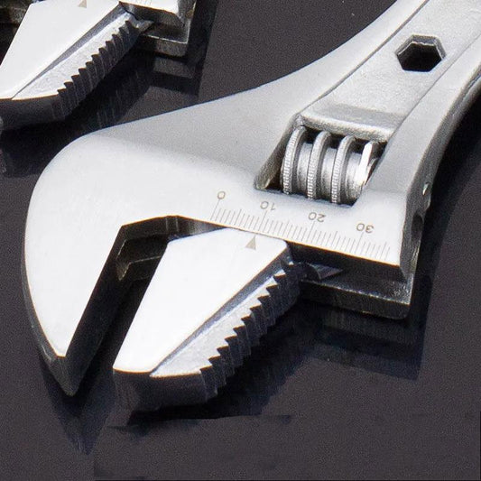 Adjustable Wrench Aluminum Alloy Large Open End Wrench Universal Wrench Plumbing Screw Bathroom Repair Tool